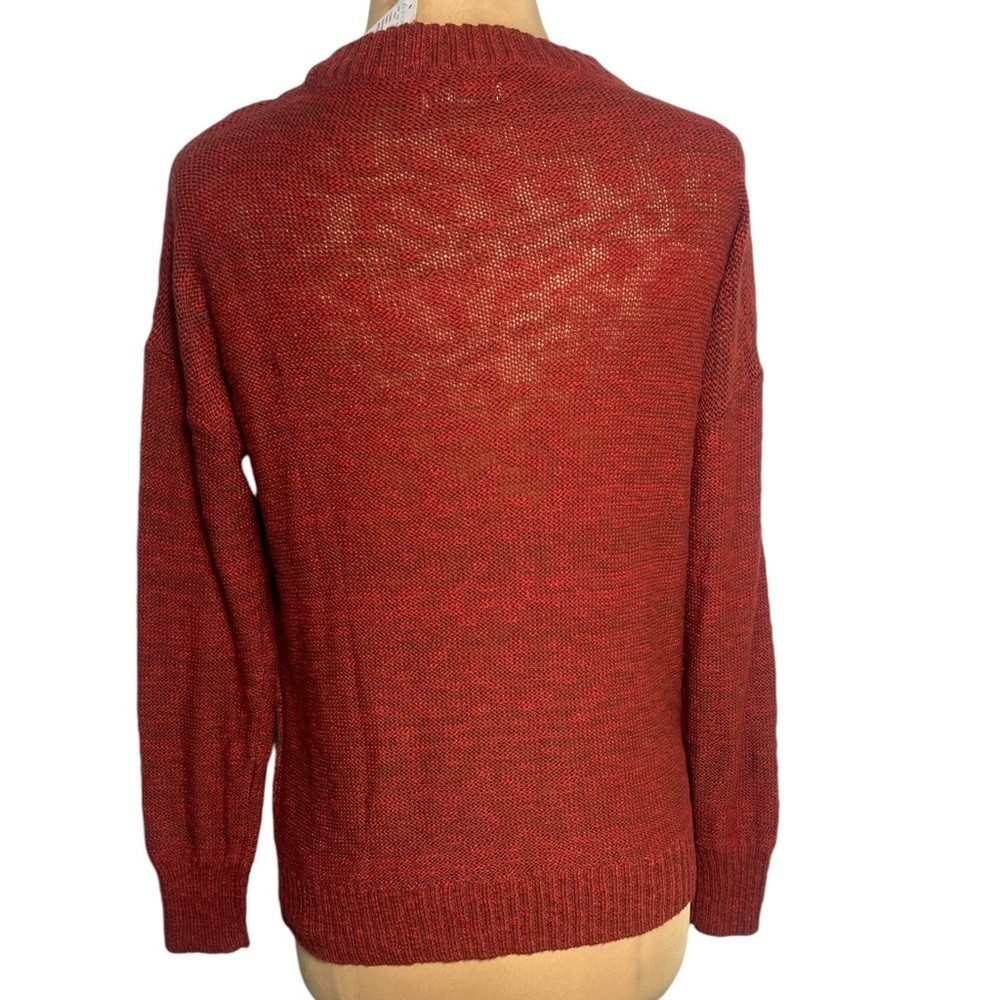Maurices rust brown 100% cotton pullover sweater size M - Picture 4 of 7